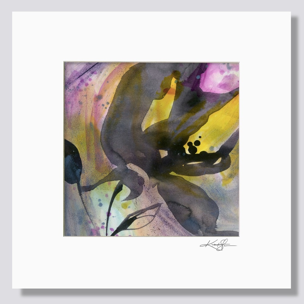 Organic Impressions 2022-p1 - Abstract Flower Painting by Kathy Morton Stanion